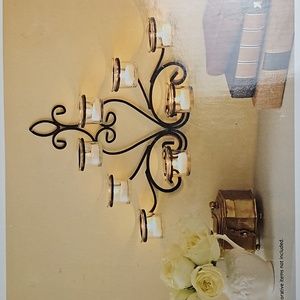 Better Homes Black Scrolled Iron Tealight Wall Scone
